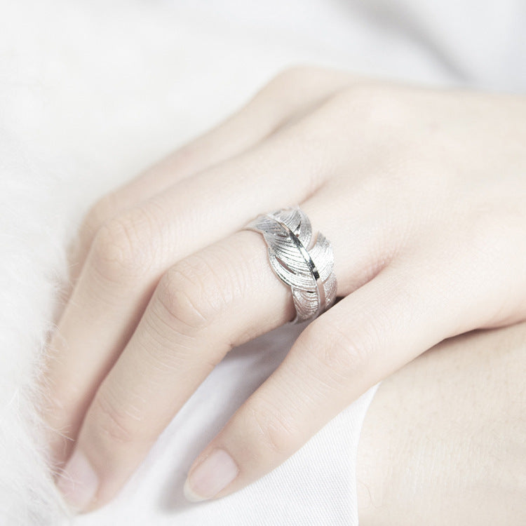 Silver Feather Ring