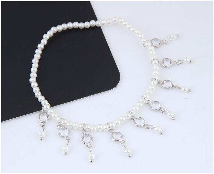 Pearl Tassel Anklet and Pearl Anklet