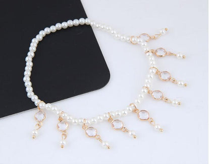 Pearl Tassel Anklet and Pearl Anklet