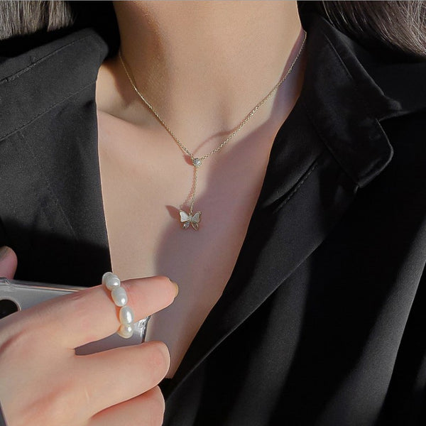 Silver Butterfly Necklace