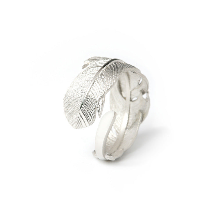 Silver Feather Ring