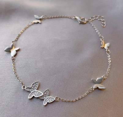 Titanium Steel Zircon Flower Bracelet