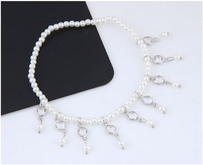 Pearl Tassel Anklet and Pearl Anklet