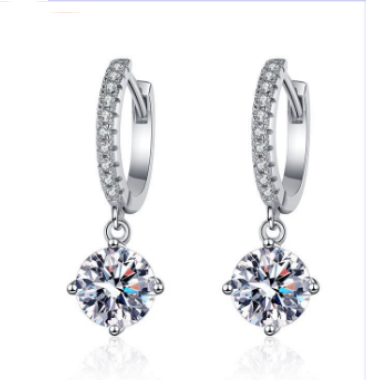 Zircon & Diamond Stud Earrings