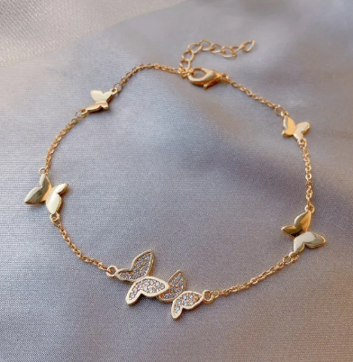 Titanium Steel Zircon Flower Bracelet