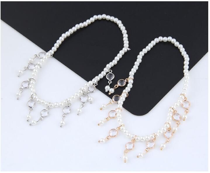 Pearl Tassel Anklet and Pearl Anklet